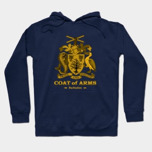 Barbados Coat of Arms Gold Hoodie